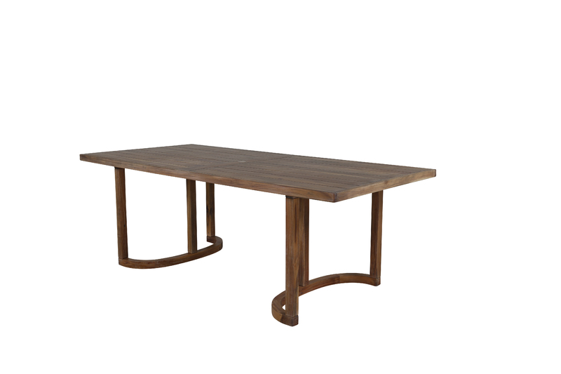 Erica är ett ombonat och robust matbord tillverkat i modern brun akacia. Bordet passar lika bra i trädgården som i uterummet och imponerar med sin hållbarhet och läckra design. Kombinera gärna med matchande matstolar i samma serie så får du en komplett ma