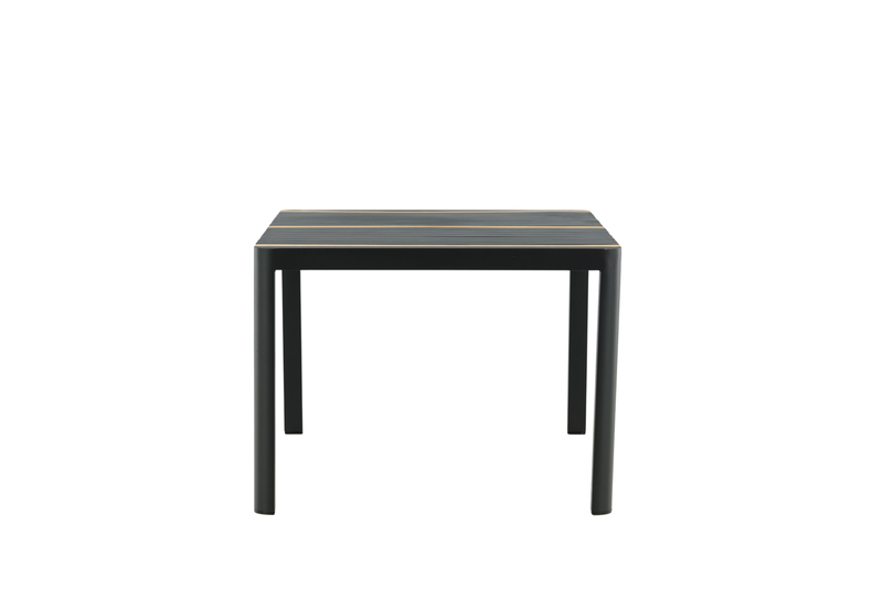 Togo - ett rektangulärt matbord som gör succé likväl till vardags som till fest! Det här läckra matbordet har en modern bordsskiva i teak och ett underrede i svart alluminium: en tidlös färgkombination. Den genomtänka helhetsdesignen är lika stilren som s