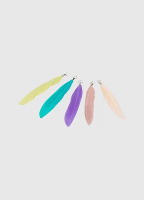 Hängande fjädrar, mixade färger 20-packFina fjädrar i vackra pastellfärger som du lätt kan hänga i påskriset. Längd: 10 cmAntal: 20 st