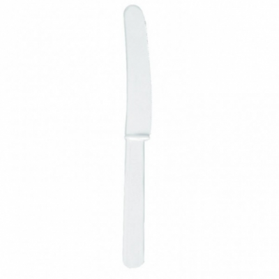 Engångskniv i plastPlastkniv som passar perfekt till festen, oavsett vad ni firar!Färg: vitStorlek: 14-17cmAntal: 10/förpackning