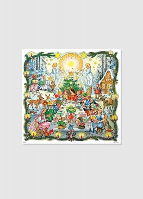 Adventskalender, fairytaleEn riktigt mysig adventskalender som får dig i den rätta stämningen till jul. Med originalmålning av Rudolf Hanitzsch. Storlek: 29x29 cm