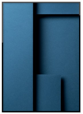 Poster Blue Blocks 1Ett grafiskt print med blåtonade rutor.  Tryckt på miljövänligt 230g matt papperFinns i flera storlekarPostern levereras utan ram