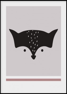 Poster Cute foxGullig poster med en räv Tryckt på miljövänligt 230g, matt papperPostern är tryckt med vit kantFinns i flera storlekarPostern levereras utan ram