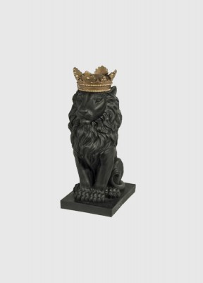 Kung lejon statyLejon med guldkrona. Snygg inredningsdetalj.Storlek: 14x35 cm