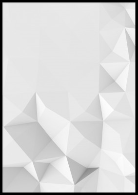 Poster, Grey shapesEn grafisk poster med triangelmönster. Tryckt på miljövänligt 230g, matt papperFinns i flera storlekar Postern levereras utan ram