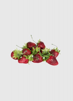 Jordgubbar för dekoration 10-packVerklighetstrogna jordgubbar som blir fint som dekoration
Storlek: ca 4cmAntal i förpackning: 10st
