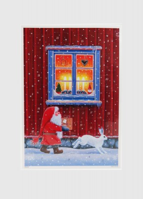 Adventskalender, upplysta fönstretEva Melhuish, en brittisk konstnär med svenska rötter, illustrerade denna adventskalender med stor uppmärksamhet på detaljer.Storlek: 21x29,7 cm