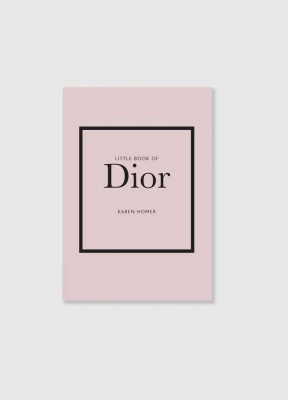 Coffee table book från Dior little book of Dior, ljusrosa omslag med svart text 