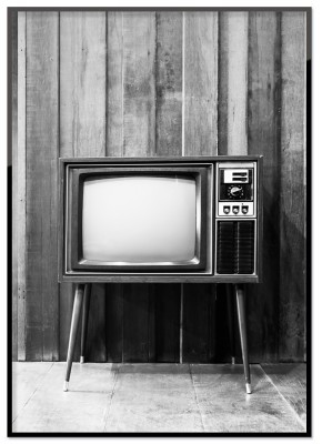 Poster MemoriesSvartvit poster i vintagestil med en gammal härlig tv-apparat.Tryckt på miljövänligt 230g, matt papperFinns i flera storlekarPostern levereras utan ram