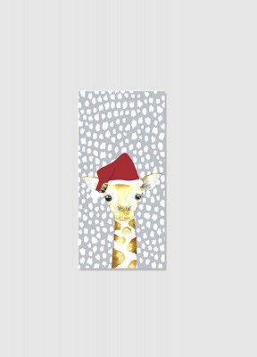 Julnäsduk, julgiraffNäsduk med julmotivet av en giraff med tomteluva.Antal: 10 st