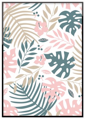Poster Pink JunglePoster med löv från kollektionen My kind of jungle