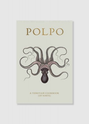 Coffee table book från Polpo, med ljust omslag med en stor upp och nervänd bläckfisk med guldig text