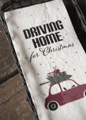 Servett, Driving home for christmasServetter i 16-pack med texten Driving home for christmas. Storlek: 40x40 cmLevereras i 16-pack