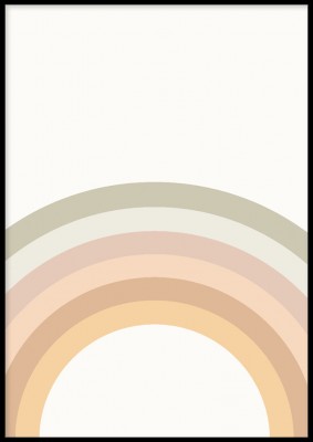 Poster, Soft rainbowIllustrerad poster med en regnbåge i softa färger. Tryckt på miljövänligt 230g, matt papperFinns i flera storlekar Postern levereras utan ram