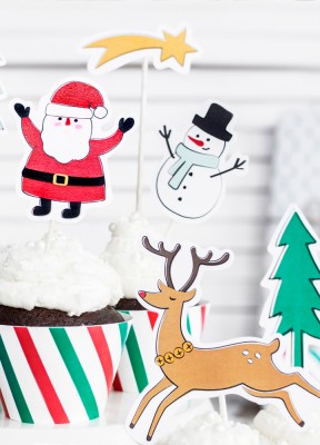 Toppers Merry XmasToppa det goda julbaket med dessa passande toppers i julmotiv.Blanding av mönsterInnehåller 7stHöjd: 12,2-18,5cm