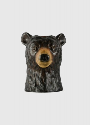 BrunbjörnCool vas i form av ett björnhuvud. 23x28 cmBrun