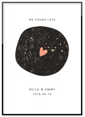 Poster We found loveTexten We found love