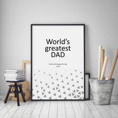 Personlig poster, World's greatest dadEn poster med texten World's greatest dad